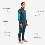 Custom charcoal and teal soccer tracksuit jacket close-up showing stand collar full zip ribbed cuffs and zip side pockets