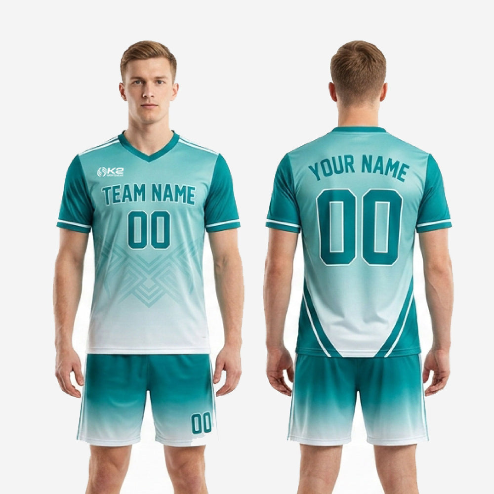 Soccer Outfits for Men - Custom Teal, Full Sublimation