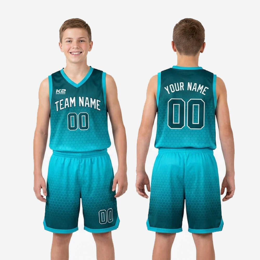 Custom Teal Youth Basketball Uniforms - Full Youth Size Run