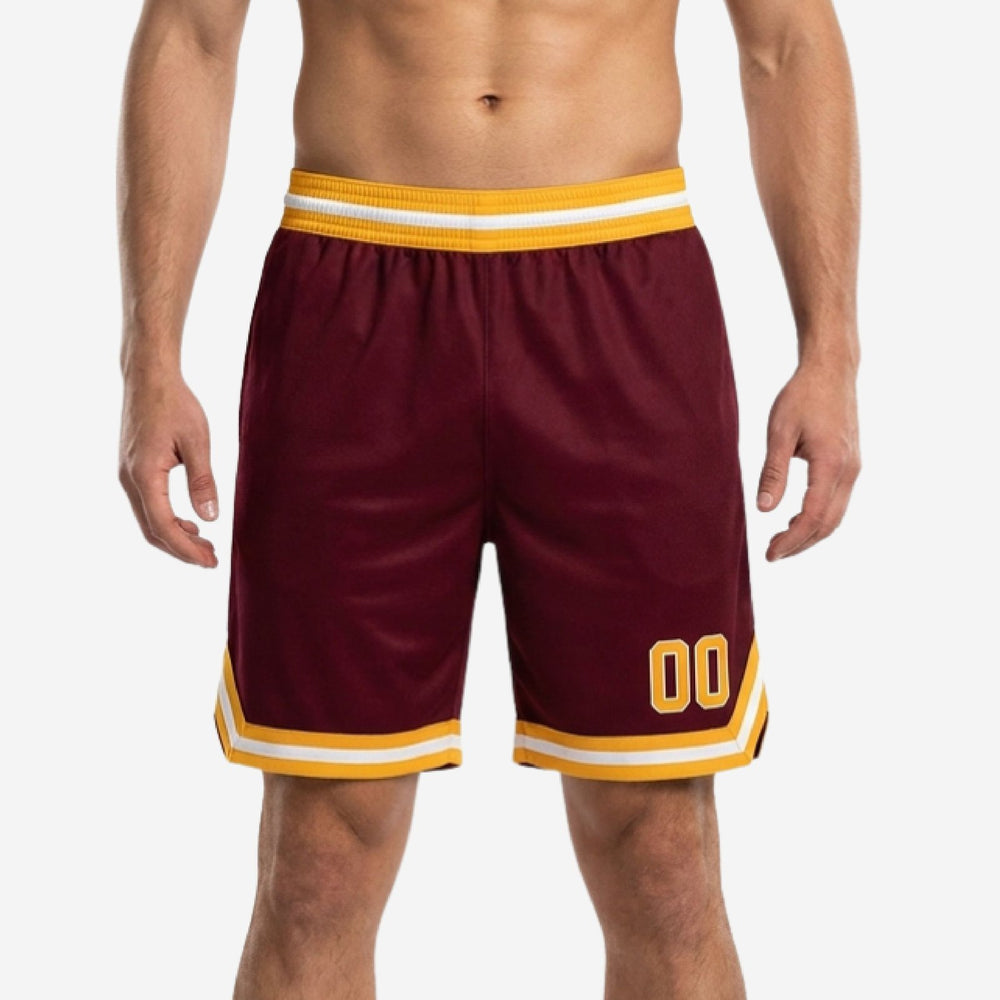 Custom Team Basketball Shorts | Maroon and Gold