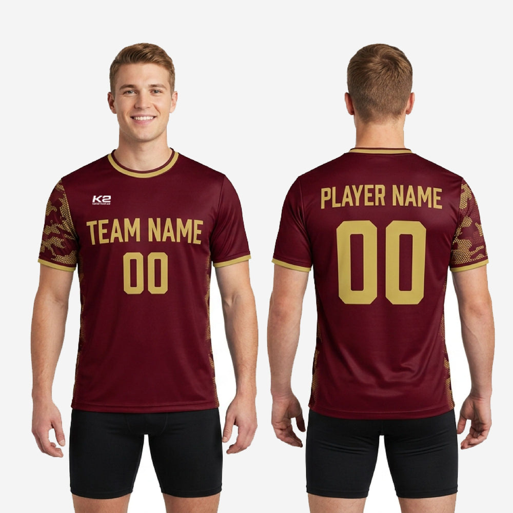 Custom Training Jerseys for Teams - Maroon Kit for Club Leagues