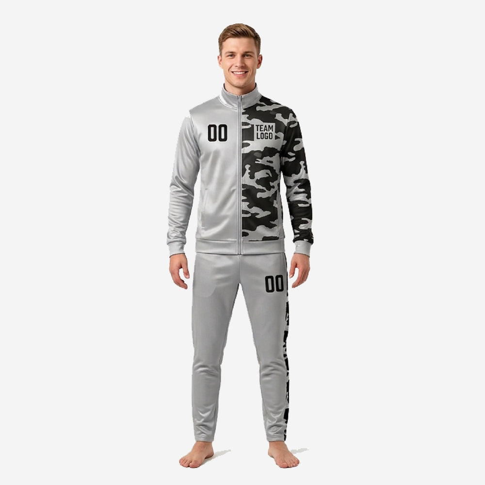 Two Tone Soccer Tracksuit - Custom Silver, Full Sublimation