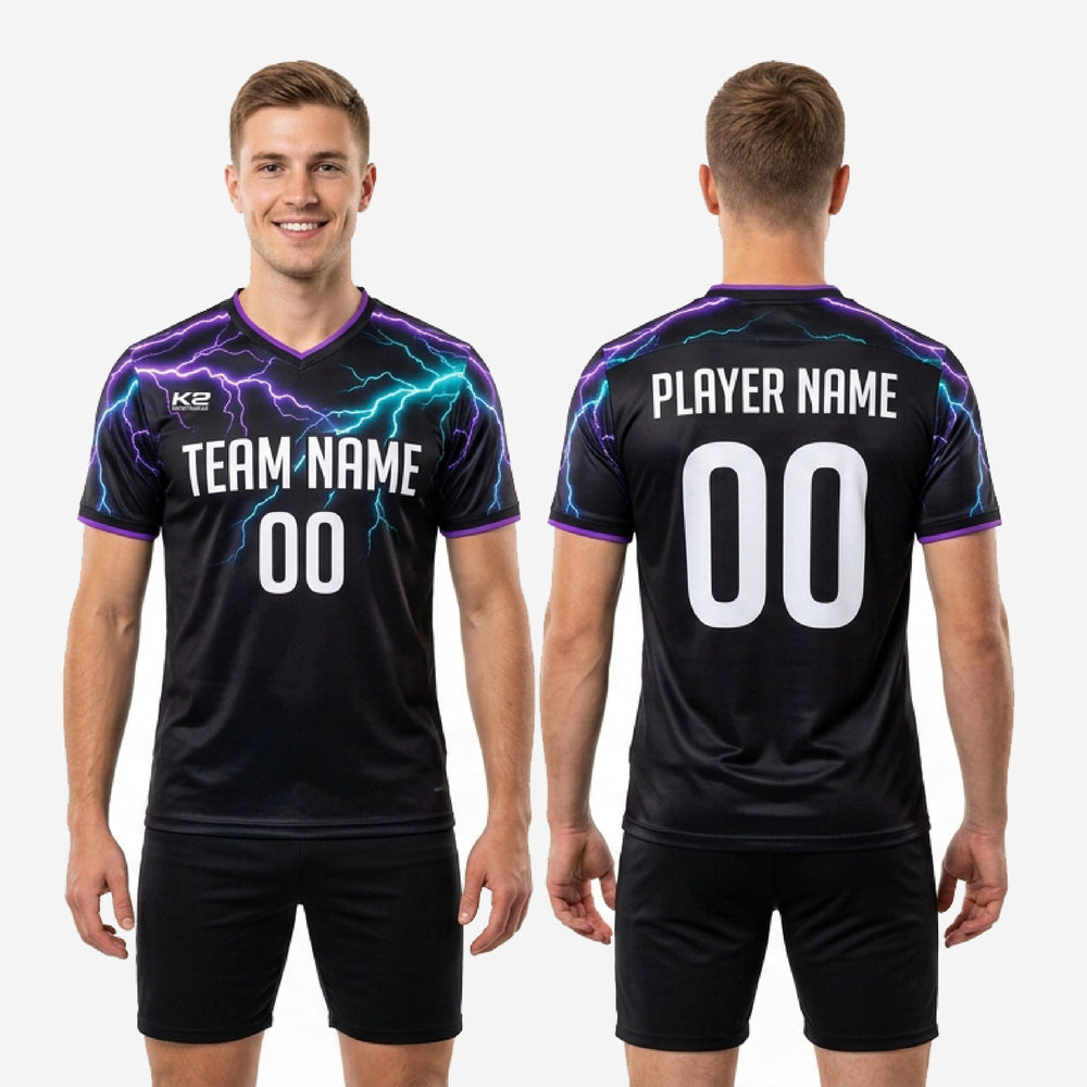 Full Print Custom Two Tone Training Jersey - Black Purple