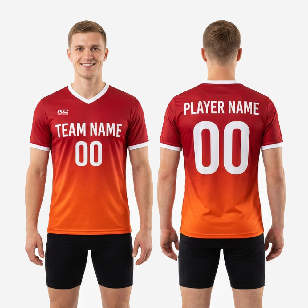 Custom Two Tone Training Jersey - Dark Red, Moisture Wicking