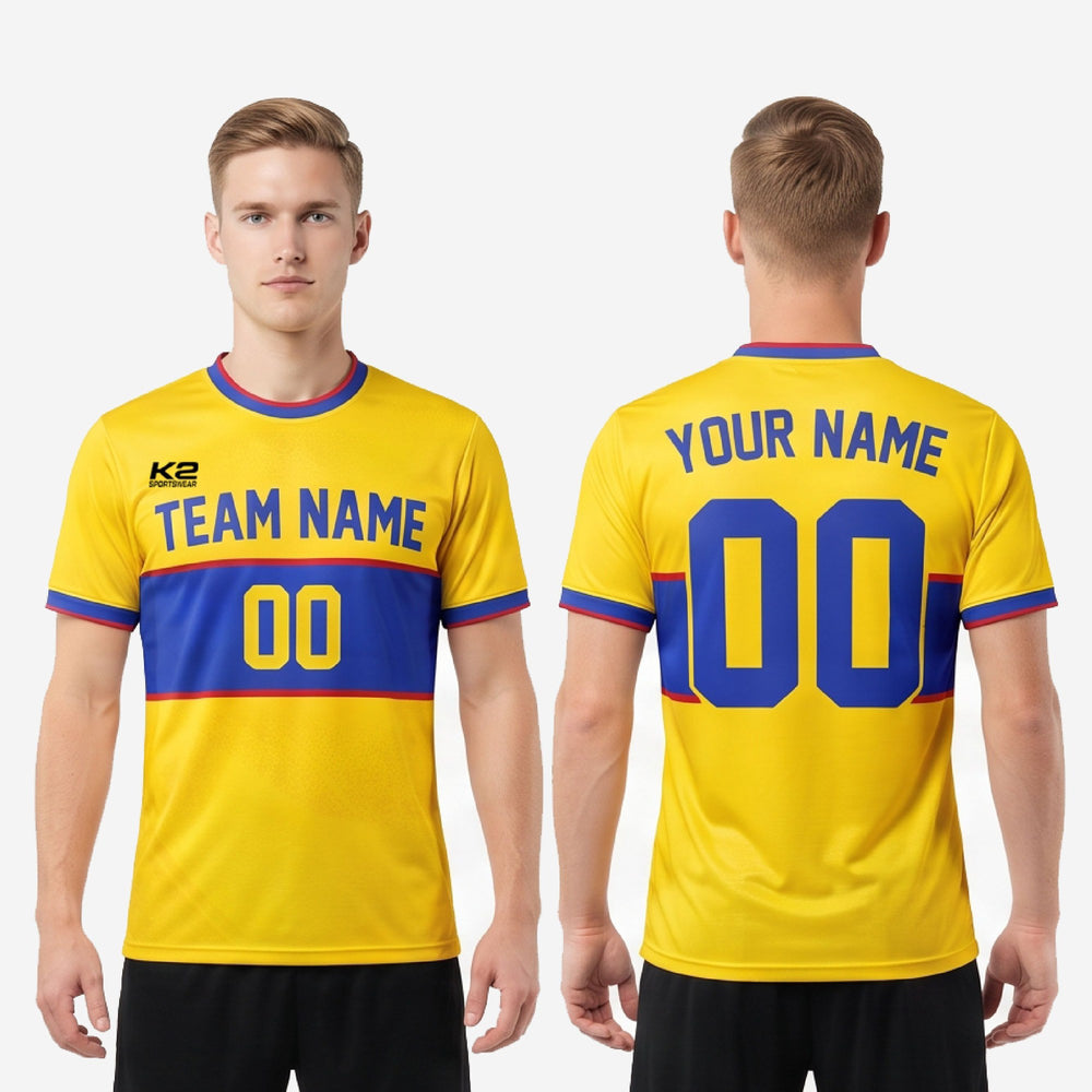 Custom Yellow Soccer Jersey | Team Name and Numbers