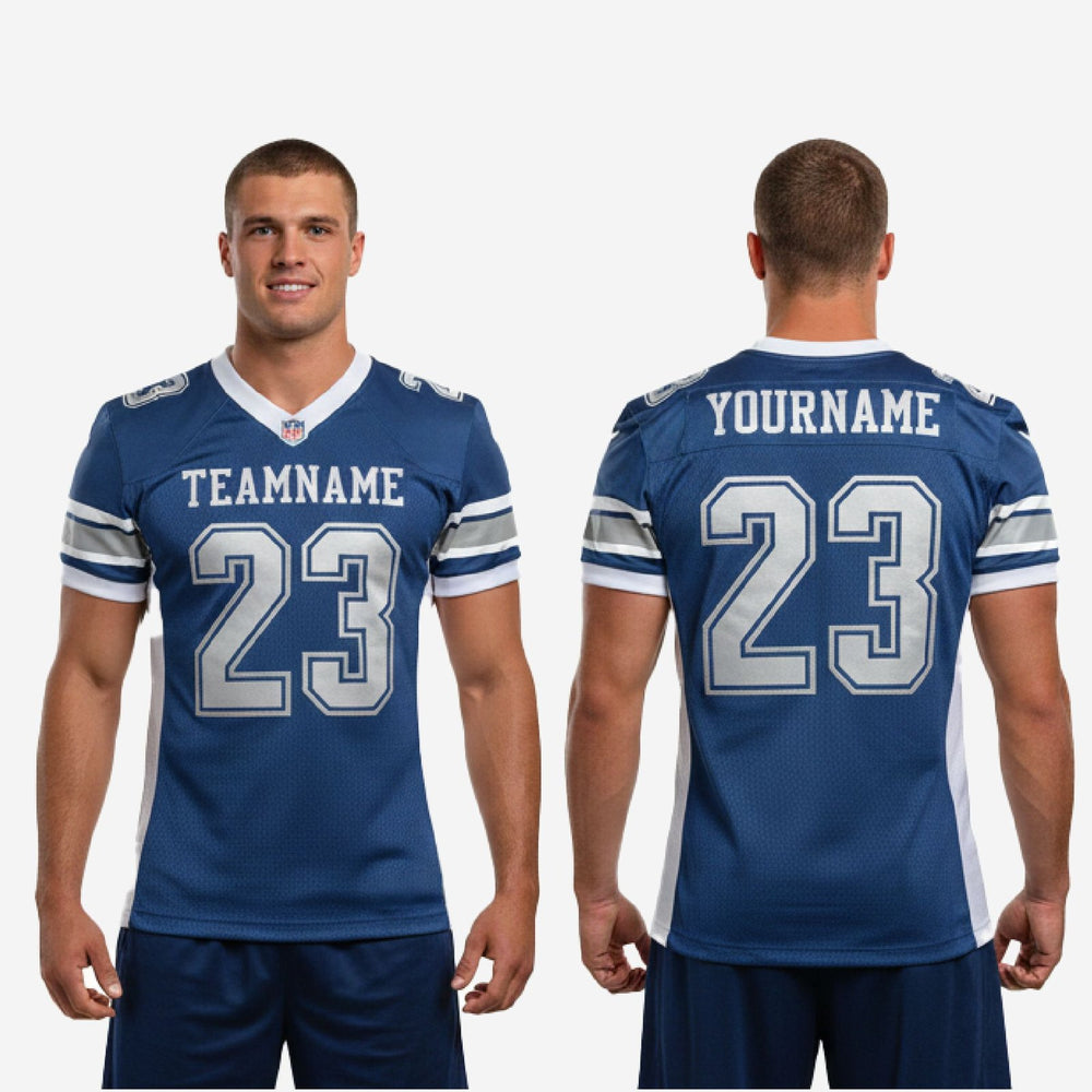 Custom Football Jersey Manufacturer for Teams - Navy White