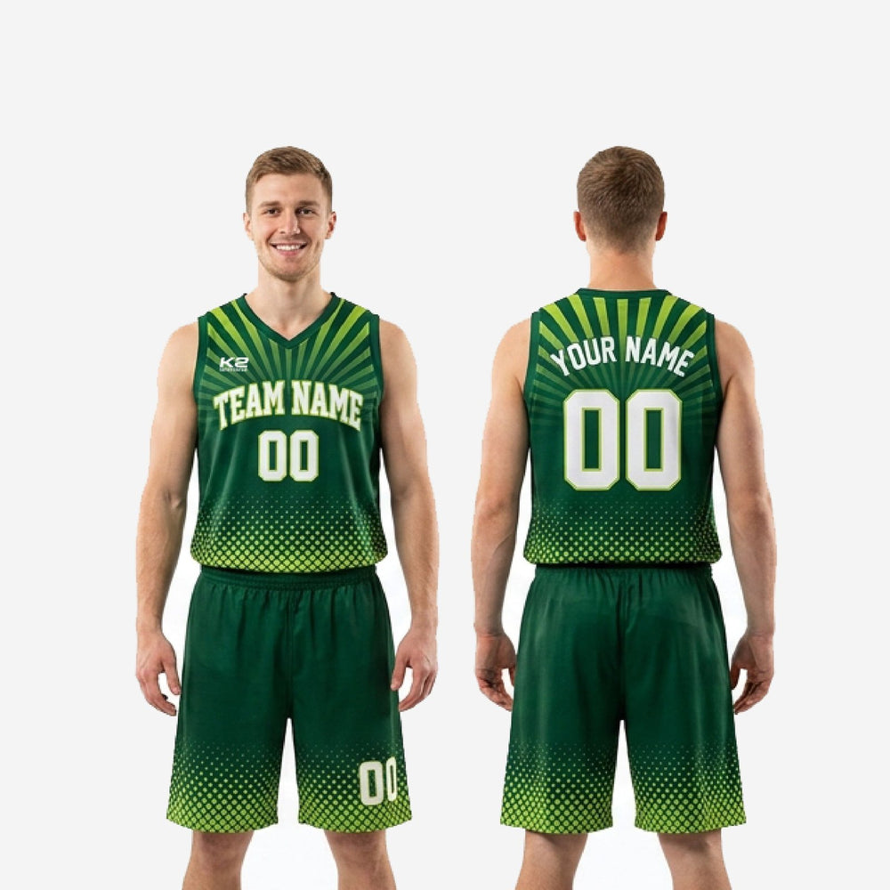 Custom Forest Green Basketball Uniforms - Youth and Adult Sizes