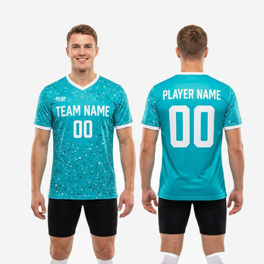 Full Print Custom Dye Sublimated Training Jersey - Teal White