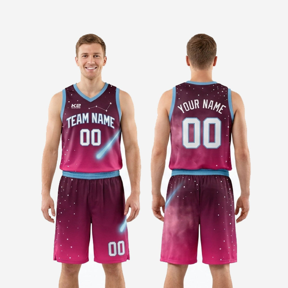 Galaxy Custom Pink Basketball Uniforms - Jersey and Shorts