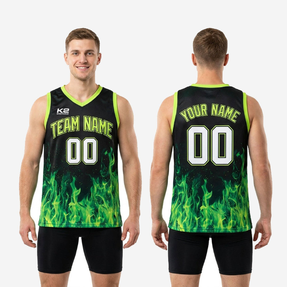 Custom Green Basketball Jersey Designs - Youth and Adult Sizes