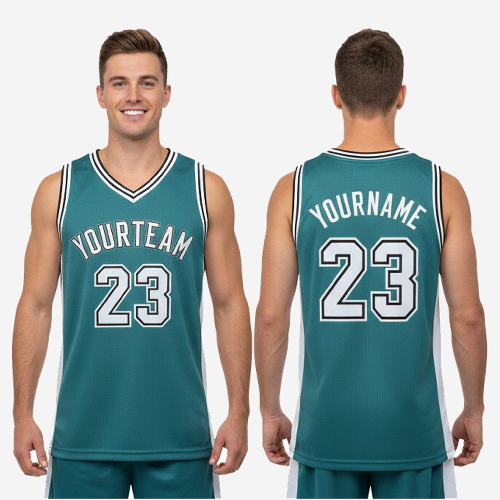 Custom Green Basketball Jerseys - Teal, Youth and Adult Sizes