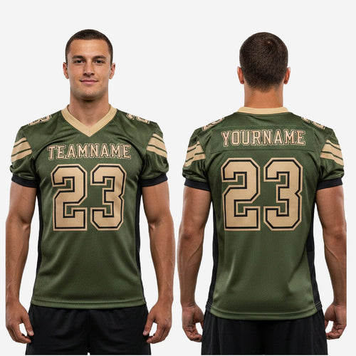Green/Gold Custom Football Jerseys for Clubs | Player Numbers