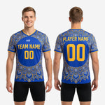K2 Sportswear custom royal blue sublimated soccer training jersey full squad teamwear