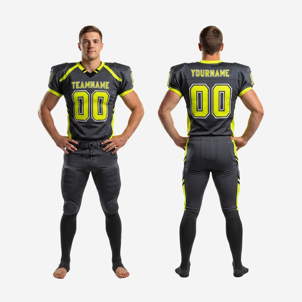 Custom Lime Green Football Uniforms - Mixed Roster Sizes