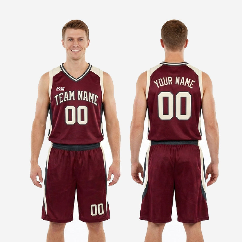 Maroon/Gold Custom Basketball Uniforms | Names and Numbers