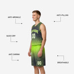 Back view of custom maroon reversible basketball jersey showing player name and number print placement