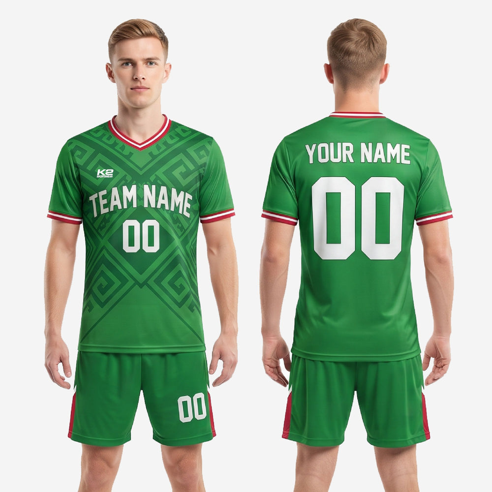 Mens Soccer Uniforms Online - Custom Kelly Green Kit