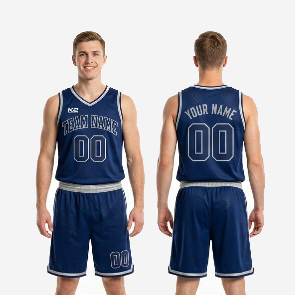 Custom Navy Basketball Uniforms - Navy Game Day Set