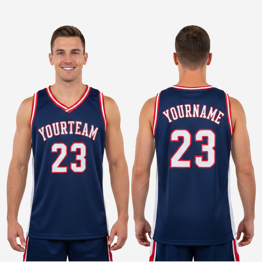 Navy Blue Basketball Jerseys - Custom Names and Numbers