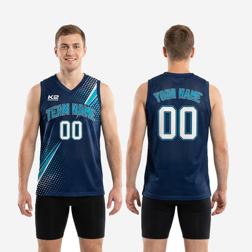 Custom Navy and Teal Basketball Jerseys - Names and Numbers