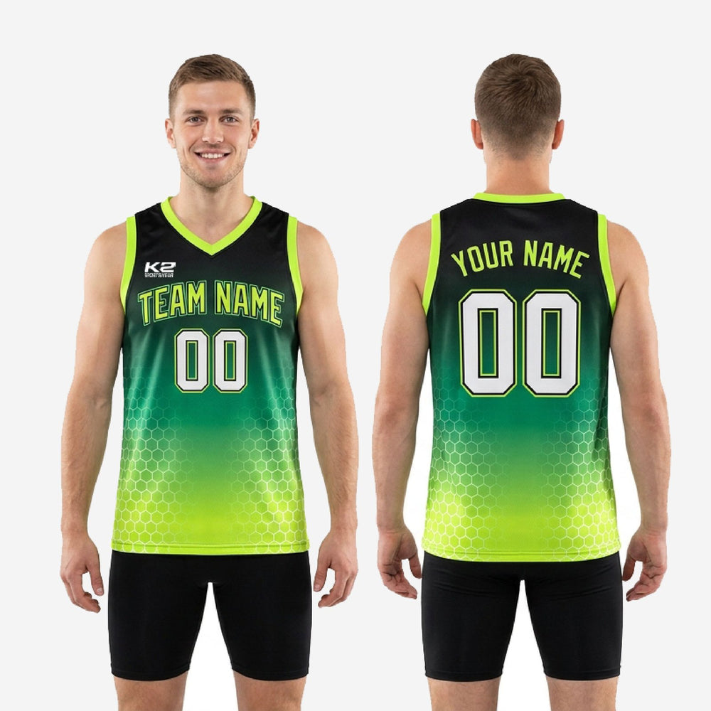 Custom Neon Basketball Jersey - Black and Lime, Youth and Adult Sizes