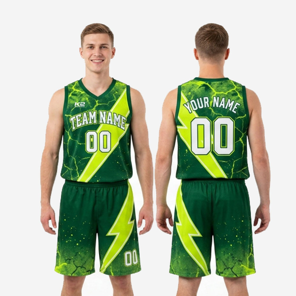 Custom Neon Green Basketball Uniforms - Youth and Adult Sizes