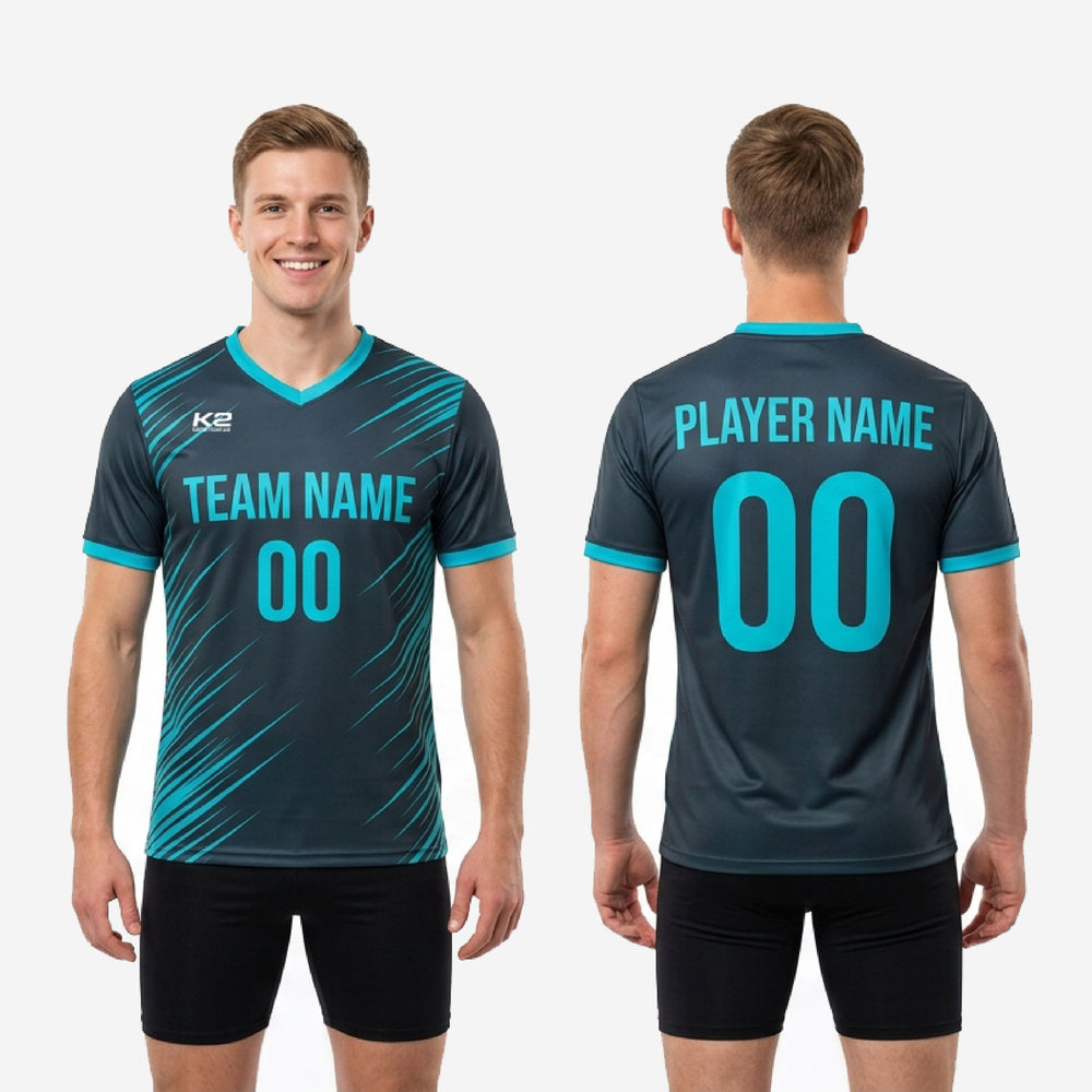 Numbered Practice Jerseys - Custom Charcoal Teal with Player Numbers