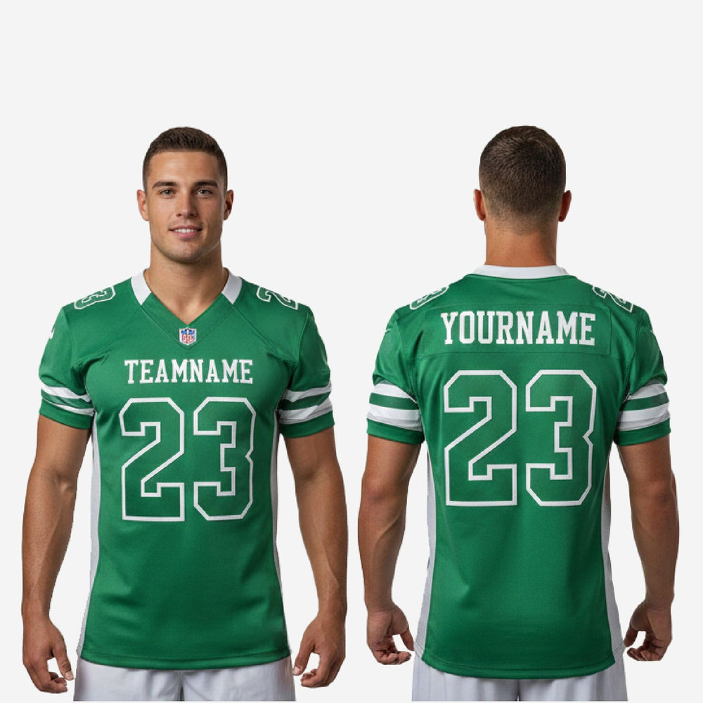 Custom Personalized American Football Jerseys - Green, Youth and Adult Sizes