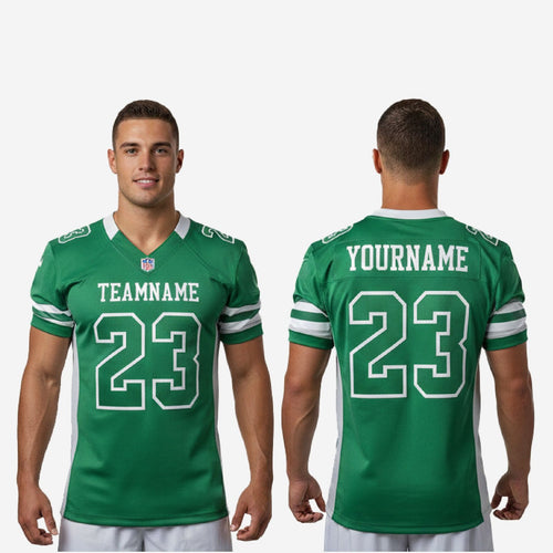 Custom Personalized American Football Jerseys - Green, Youth and Adult Sizes