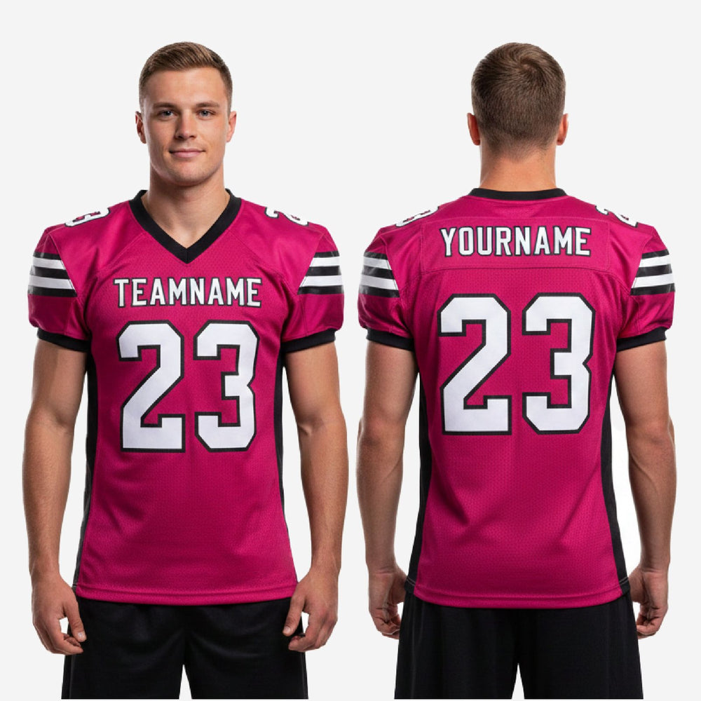 Pink and Black Mens Football Jersey | Custom Side Panels