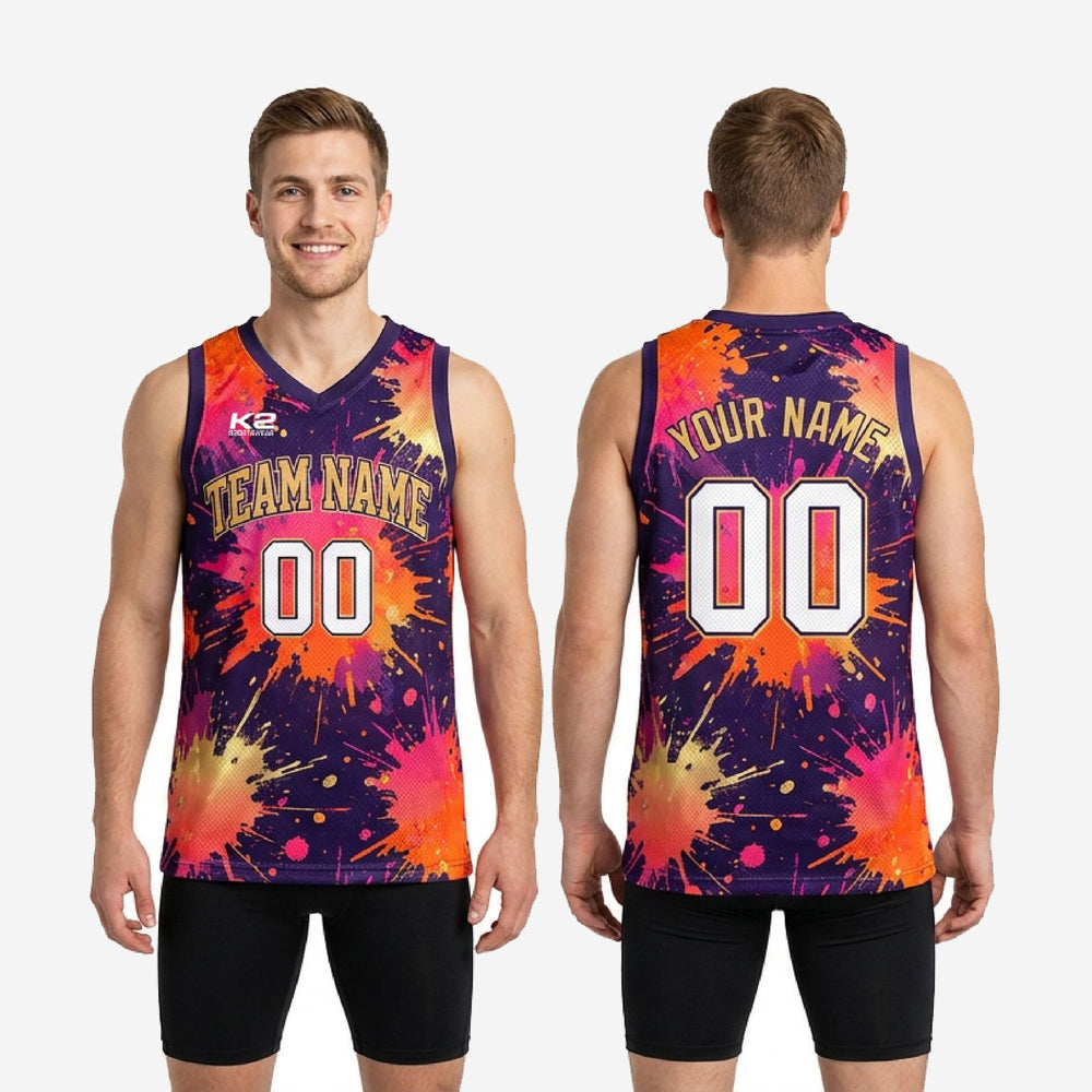 Custom Purple and Gold Basketball Jerseys - Made to Order Team Jersey