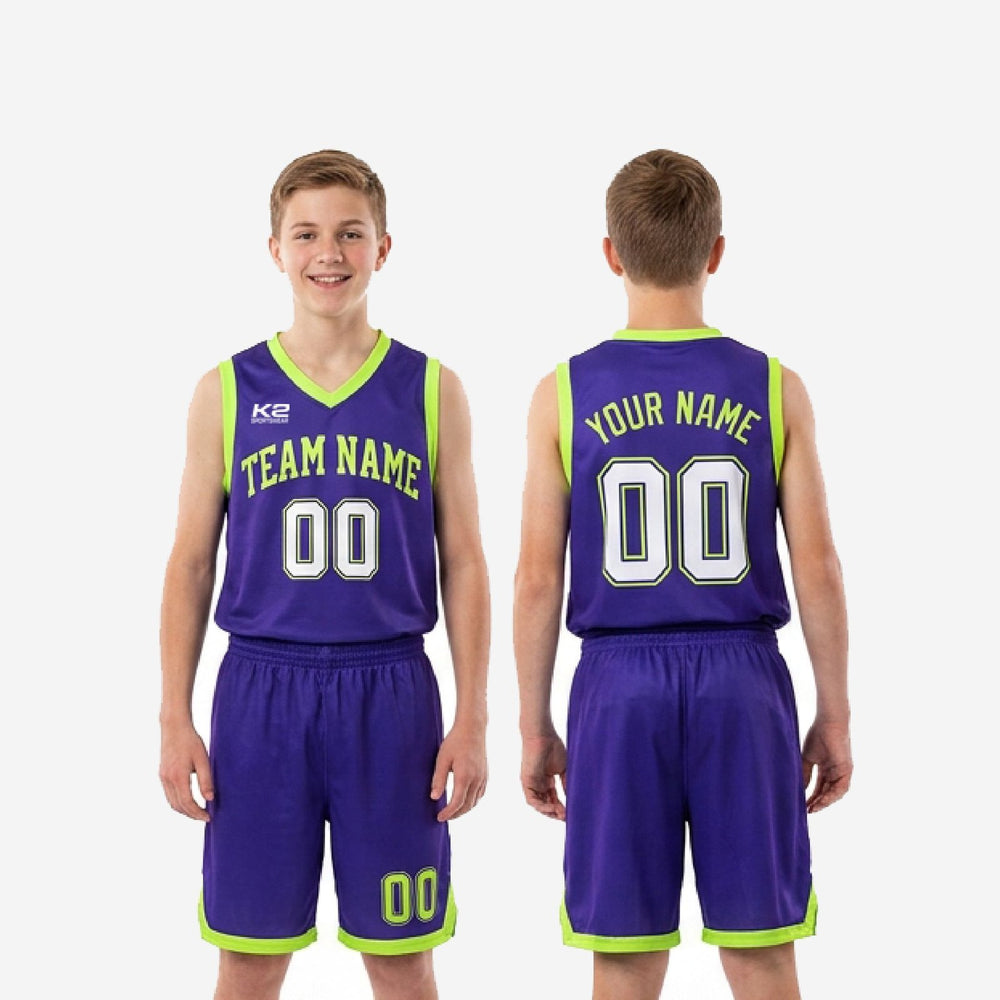 Custom Purple Youth Basketball Uniforms - Names and Numbers