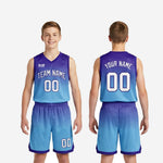 Size and specification sheet for purple youth basketball uniforms showing full youth size run for roster ordering
