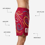 Red basketball shorts size and specification sheet youth through adult roster sizing