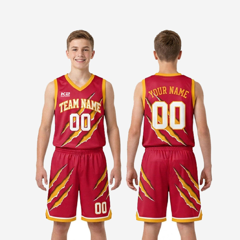 Custom Red Youth Basketball Uniforms | Approved Before Printing