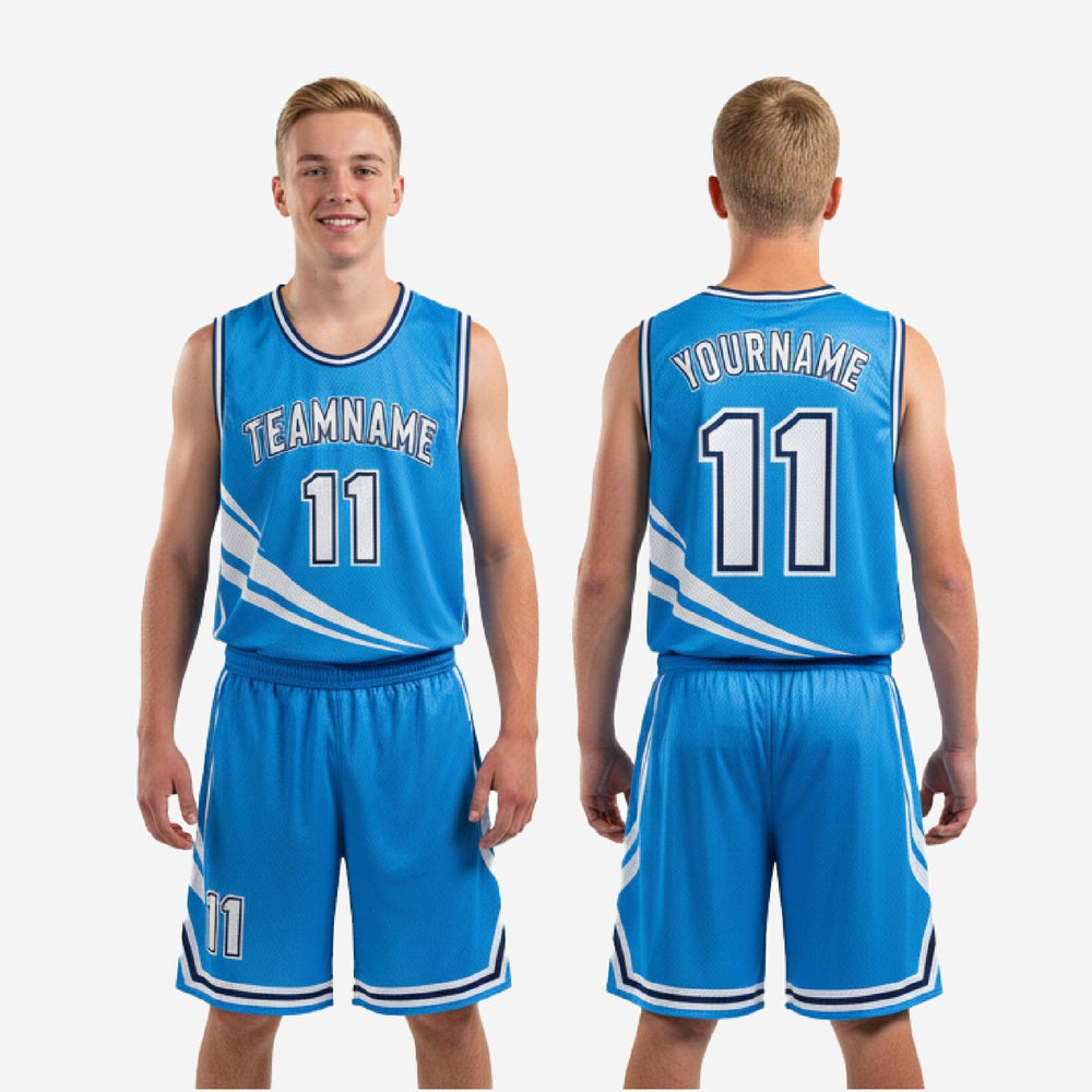 Royal Blue White Colorway - Custom Youth Basketball Uniforms