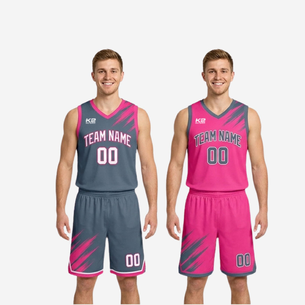 Splash Custom Reversible Basketball Uniform - Names and Numbers | Gray