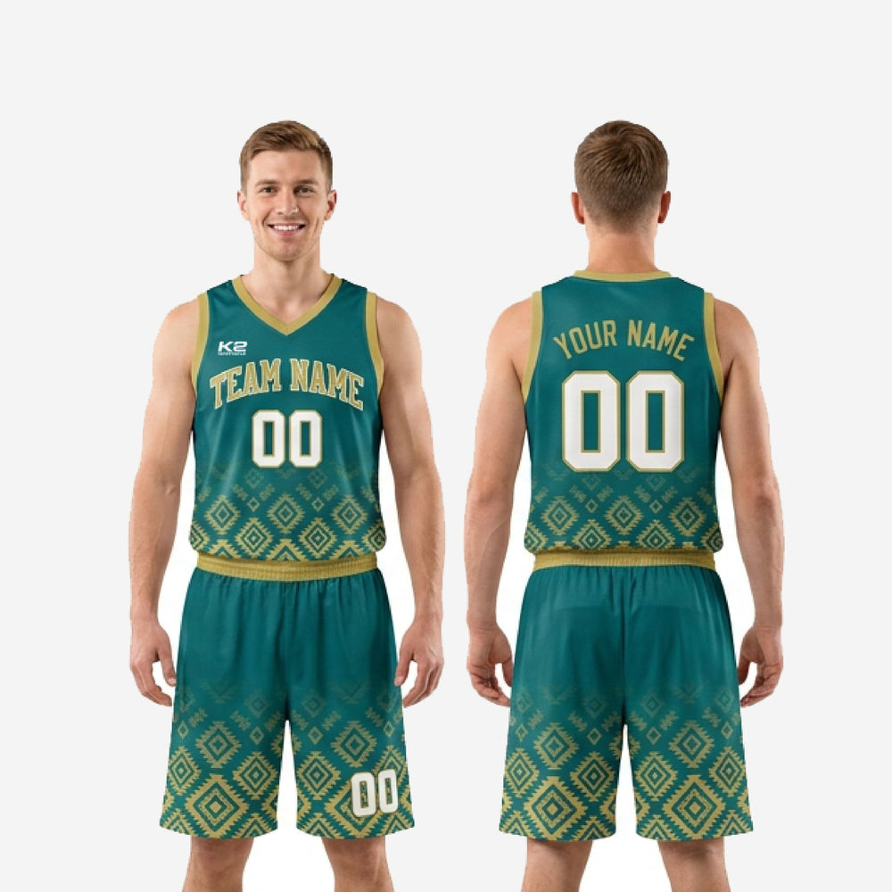 Custom Sublimated Basketball Uniforms - Teal Sets for Whole Teams