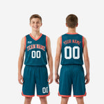Size and specification chart for teal youth basketball uniform packages showing full youth size run for roster ordering